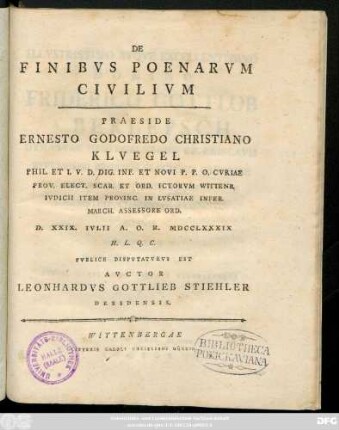 De Finibvs Poenarvm Civilivm