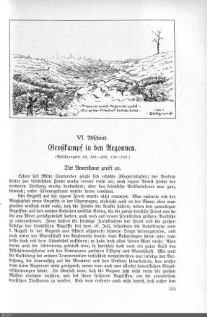 VI. Abschnitt: Großkampf in den Argonnen.