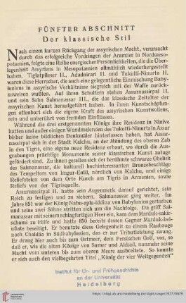 Der klassische Stil