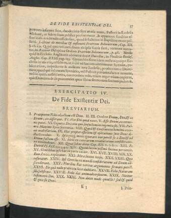Exercitatio IV. De Fide Existentiae Dei