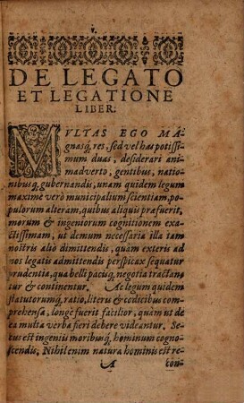 Christophori Warsevicii nobilis Poloni ... de Legationibus adeundis loculentissima oratio