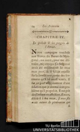 Chapitre IV. Le prélude & les progrès de l'Amour.