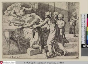 [Jacob surprenant la bénédiction de son père Isaac; Isaak segnet Jakob]