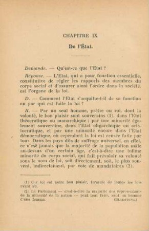 Chapitre IX De l'État.