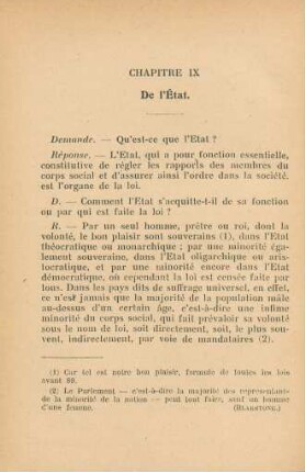 Chapitre IX De l'État.