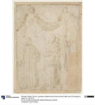 Der Hl. Laurentius, Madonna mit Kind und zwei Putten (nach Fra Angelico)