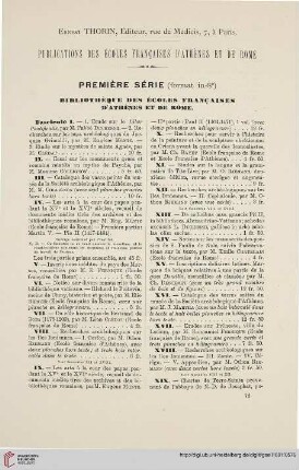 Publications des Écoles françaises d'Athènes et de Rome