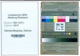 Entnazifizierung Gertrud Oberste-Berghaus , geb. 26.03.1897 (Lehrerin)