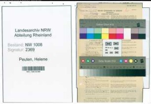 Entnazifizierung Helene Peuten , geb. 02.01.1901 ()
