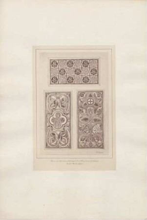 Malerei an den Leibungen und Wölbungen der V. und VI. Bogenstellung der Mittelwand des großen Wartburgsaales