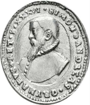 Nachguss einer Medaille aus dem Jahr 1601 auf Simon Andreas Grynaeus