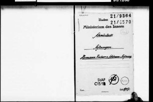 Anerkennung der Hermann Freiherr von Schönau-Stiftung zu Schwörstadt als kirchliche Stiftung