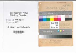 Entnazifizierung Hans Leberecht Bredow , geb. 26.06.1897 (Polizist)