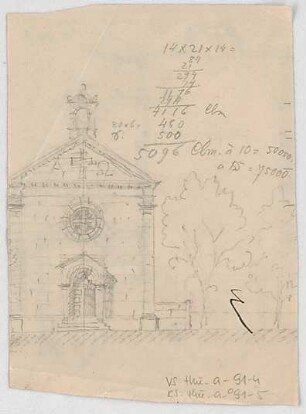 Thiersch, August ; Nürnberg (Bayern); Kath. - Apostolische Kirche, Projekt - Teilansicht
