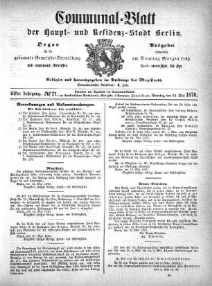 1870,21: No. 21, 22. Mai 1870