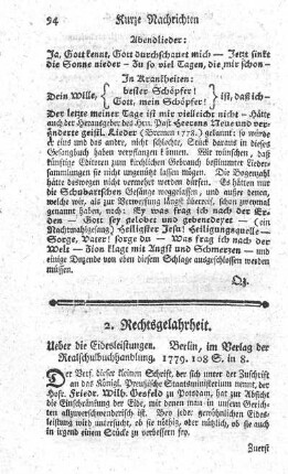 2. Rechtsgelahrheit.