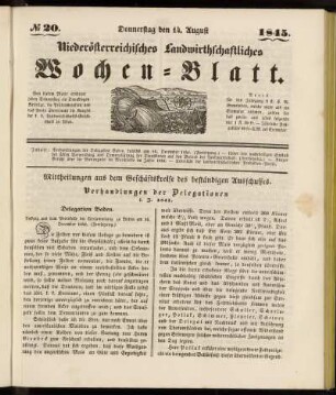 No 20. Donnerstag den 14. August 1845