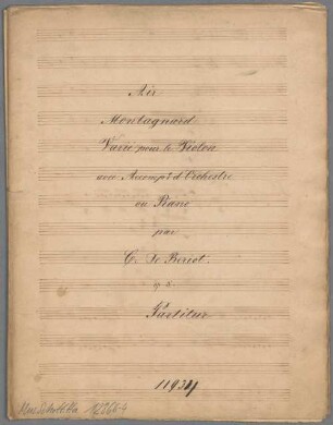 Variations; B|b; vl, strings (pf); op. 5 - BSB Mus.Schott.Ha 12866-4