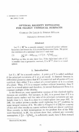 Optimal rigidity estimates for nearly umbilical surfaces : dedicated to Hermann Karcher