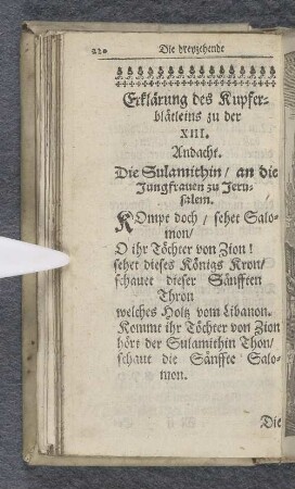 Die dreyzehende Andacht / über das Hohelied Salomonis.