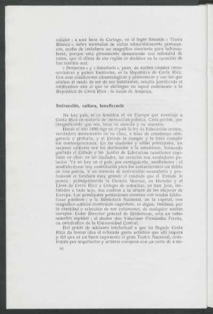Instrucción, cultura, beneficencia