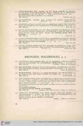 Bronzen, Maleremail (Nr. 437-449)