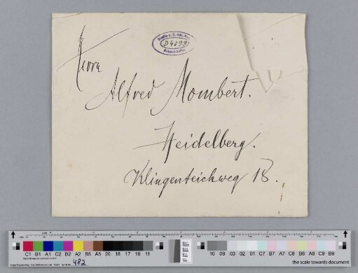 Brief an Alfred Mombert
