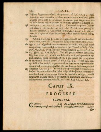 Caput IX. De Processu.