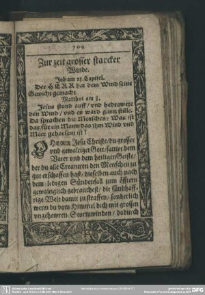 Zur zeit starcker Winde