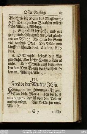 III. Freude der Mutter Jesu.