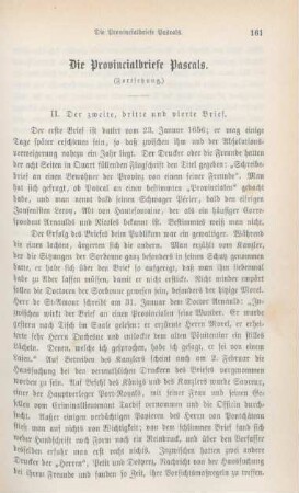 161-187 Die Provincialbriefe Pascals : Fortsetzung