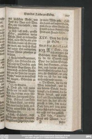 XXV. Von der Liebe zu Gott.