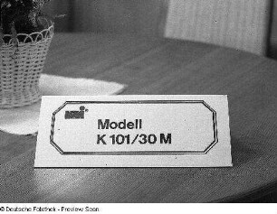 VMI-Möbelschild für das Modell K 101/30 M
