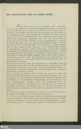 Die Bedeutung Der 250-Jahr-Feier