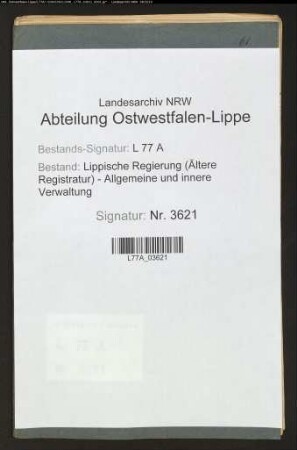 Nach-Wahl eines Landtagsabgeordneten im 5. Wahlbezirk (Ämter Brake, Blomberg und Lipperode)