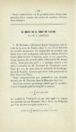 Le reste de la série de Taylor.