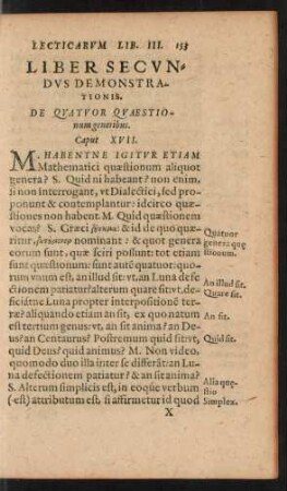 De Quatuor Quaestionum Generibus. Caput XVII.