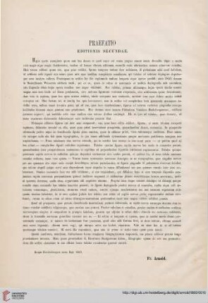 Praefatio (Editionis secundae)