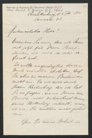 Brief an Ferruccio Busoni : 05.08.1911