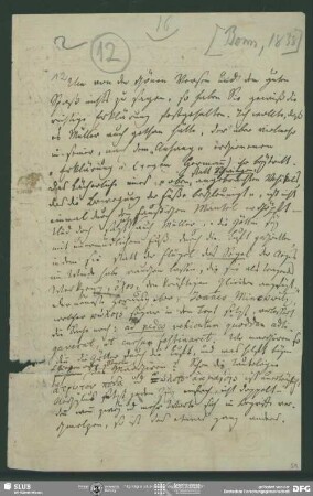 Eigenh. Brief von Friedrich Gottlieb Welcker an August Wilhelm von Schlegel, Bonn, 1838