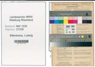 Entnazifizierung Ludwig Billenkamp , geb. 23.12.1893 (Kaufmann)