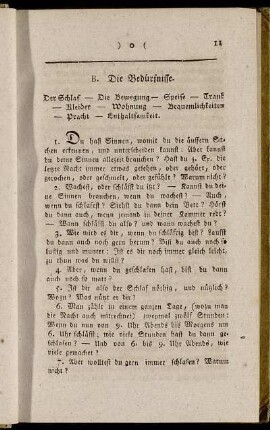 B. Die Bedürfnisse