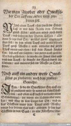 Wie auff ein andere weise Quecksilber zu probieren/nach dem probier Gewichte.