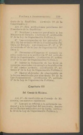 Capítulo III - Del Consejo de Ministros.