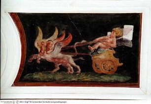 Szenen aus der römischen Geschichte und Mythologie, Putto auf einem von Sphingen gezogenen Wagen