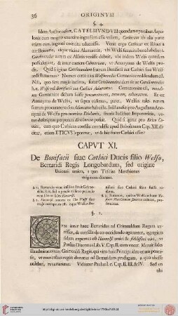 Capvt XI: De Bonifacii siue Cathici Ducis filio Welfo, Bertaridi Regis Langobardum, sed origine […]