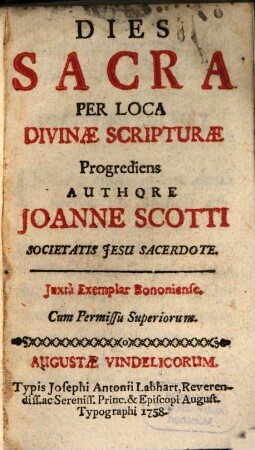 Dies Sacra Per Loca Divinae Scripturae Progrediens