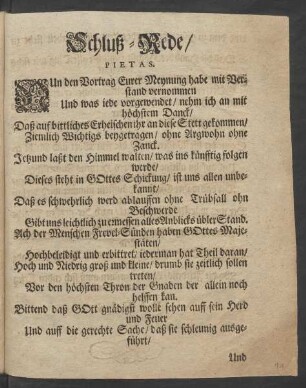 Schluß-Rede