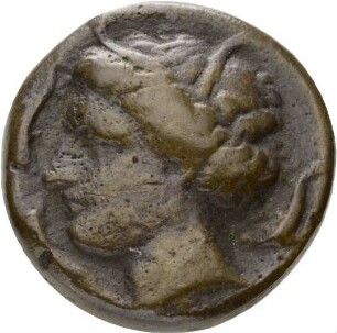 Bronzenachguss einer Tetradrachme des Agathokles aus Syrakus