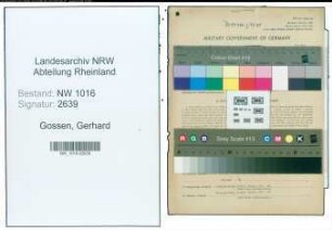 Entnazifizierung Gerhard Gossen , geb. 08.07.1881 (Landwirt)